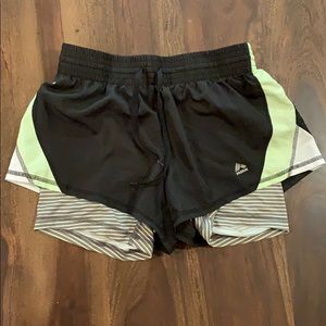 Black/Green Running Shorts
